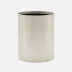 Redon Matte Silver Wastebasket Round Ribbed Metal