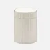 Redonmatte Silver Canister Small Round Ribbed Metal