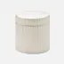 Redon Matte Silver Canister Round Large Ribbed Metal