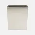 Redon Matte Silver Wastebasket Rectangular Tapered Ribbed Metal