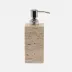 Bowen Natural Soap Pump Square Straight Travertine With Resin