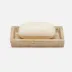 Bowen Natural Soap Dish Rectangle Tapered Travertine With Resin