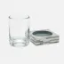 Cortona Gray Silver Mix W/ Shell Tumbler Set Square Straight Pack/2