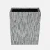 Cortona Gray Silver Mix W/ Shell Wastebasket Rectangular Tapered