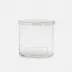 Argos Clear Canister Round Large Glass W/Nickel Trim