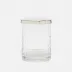 Argos Clear Canister Round Small Glass W/Nickel Trim