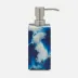 Bahia Blue Soap Pump Square Straight Swirled Resin