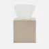 Cordoba Sand Burlap Tissue Box Square Straight Ceramic