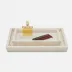 Kuna White Trays 10"L x 6"W x 1"H, 12"L x 9"W x 1"H Set of 2