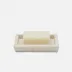 Kuna White Textured Soap Dish 2.5"L x 2.5"W x 5"H