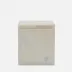 Kuna White Canister Square Straight Large Marble