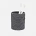 Dalton Dark Gray Brush Holder Round Rattan