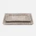 Kythira Gray/White Nested Trays Rectangular Tapered Seagrass, Set Of 2