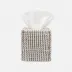 Kythira Gray/White Tissue Box Square Straight Seagrass