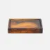 Tavira Amber/Black Soap Dish Rectangular Straight Swirled Resin