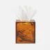 Tavira Amber/Black Tissue Box Square Straight Swirled Resin