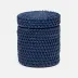 Dalton Navy Canister Round Rattan