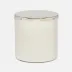 Hagen Shiny Nickel Bath Canister 4.5"D x 4.5"H
