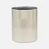Hagen Shiny Nickel Wastebasket Round: 9"D x 11"H