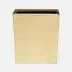 Mancora Shiny Brass Wastebasket Rectangular: 10"L x 8"W x 11"H