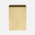 Mancora Shiny Brass Wastebasket Square: 8"L x 8"W x 11"H
