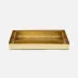 Mancora Shiny Brass Bath Trays 10.5"L x 6.5"W x 1"H, 12.5"L x 10"W x 1"H, Set of 2