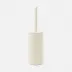 Manchester Snow Toilet Brush Holder Round Realistic Faux Shagreen