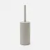 Manchester Ash Gray Toilet Brush Holder Round Realistic Faux Shagreen