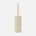 Manchester Ivory Toilet Brush Holder Round Realistic Faux Shagreen