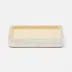 Davos Champagne Gold Soap Dish Rectangular Straight Silver Leaf