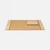 Hanford Natural/Saddle Set: Desk Blotter And Square Mouse Pad Raffia/Leather