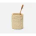 Dalton Cream Brush Holder Round Rattan