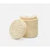 Dalton Cream Canister Round Rattan