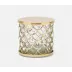 Gila Clear/Brushed Gold Canister Large Round Glass/Brass