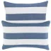 Catamaran Stripe Denim/White Indoor/Outdoor Decorative Pillow (Cover Only)