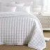 Silken Solid White Puff Coverlet Full/Queen
