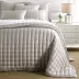 Silken Solid Grey Puff Coverlet Full/Queen