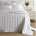 Lush Linen White Puff Coverlet Full/Queen