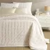 Marshmallow Fleece Ivory Puff Coverlet Full/Queen