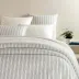 Lush Linen Stripe Slate Blue Duvet Cover Full/Queen