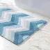 Chevron Blue Bath Rug Medium