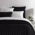 Pick Stitch Black Matelasse Coverlet Full/Queen