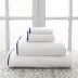 Signature Banded White/Indigo Bath Sheet