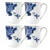 Emperor Flower Mug, Set Of 4