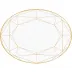 Gem Cut Gold 16" Oval Platter