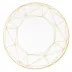 Gem Cut Gold Round Serving Platter (Special Order)