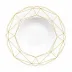 Gem Cut Gold Pasta Bowl/Vegetable Serve Bowl