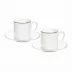 Alligator White Espresso Cup & Saucer, Set of 2 (Special Order)