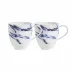 Marble Azure Barrel Mug, Set Of 2