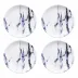 Marble Azure Canape Plate, Set Of 4